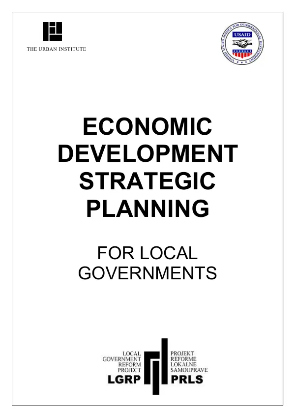 Economic development strategic planning for local governments