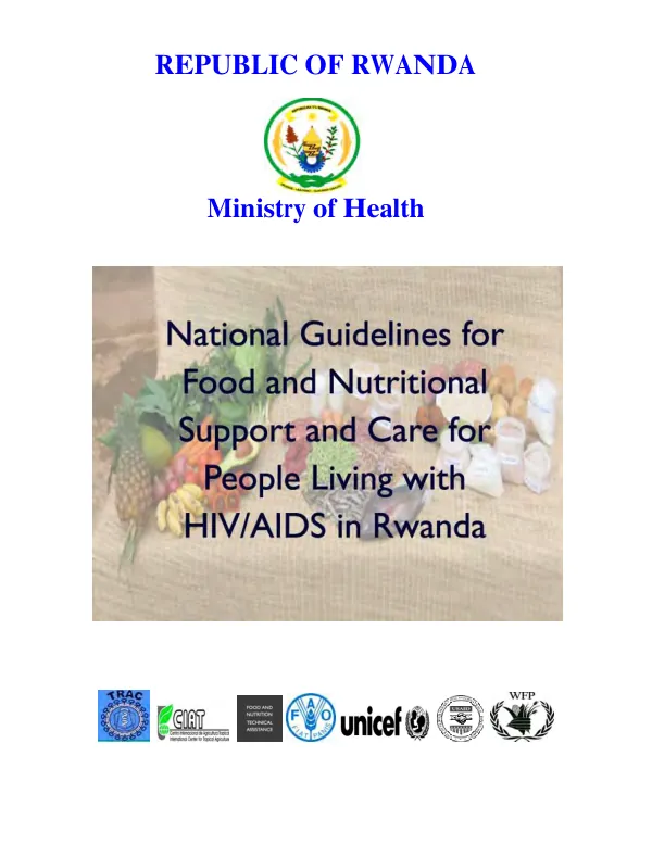 National guidelines for food and nutritional support and care for people living with HIV/AIDS in Rwanda