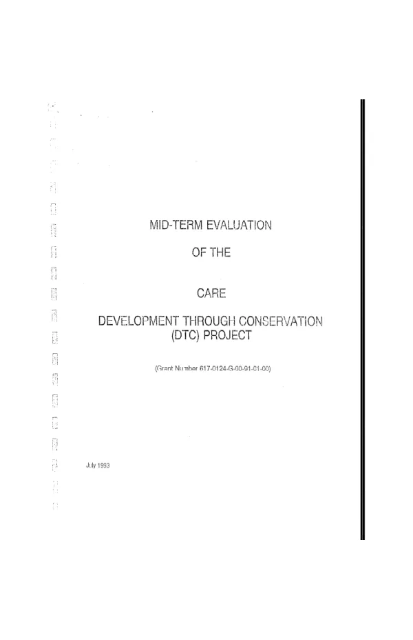 Mid-term evaluation of the Care [International development through conservation (DTC) project