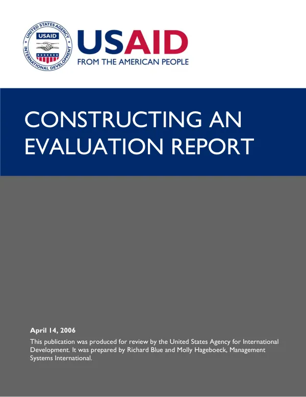 Constructing an evaluation report