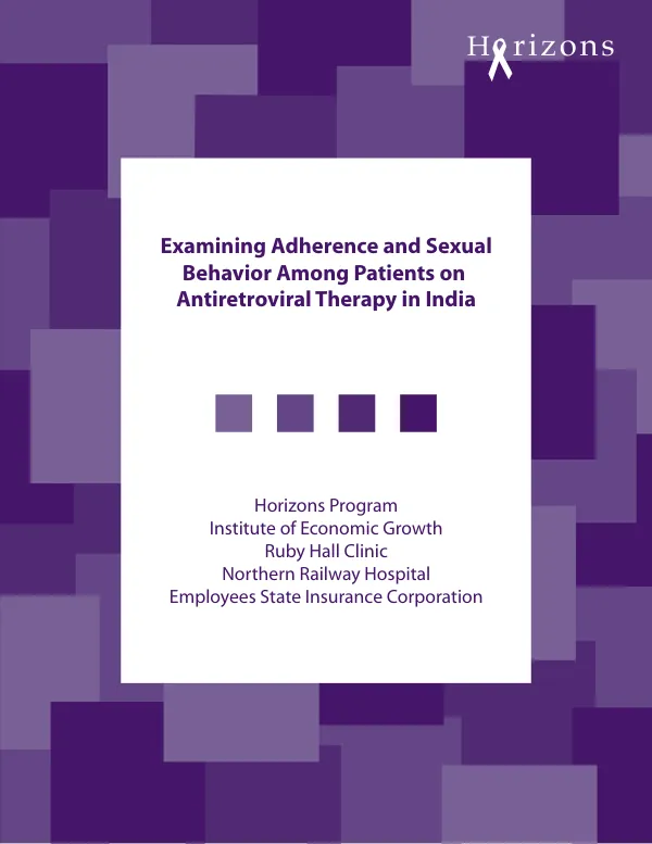 Examining adherence and sexual behavior among patients on antiretroviral therapy in India