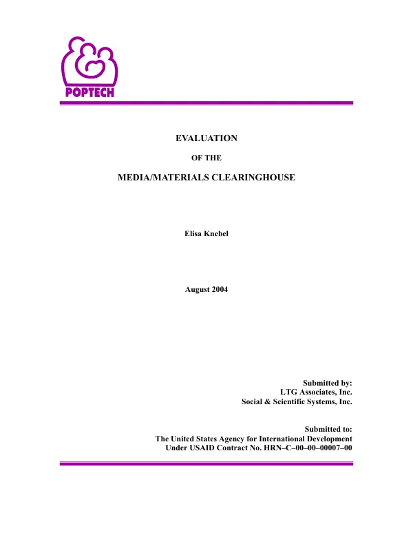 Evaluation of the media/materials clearinghouse [M/MC]