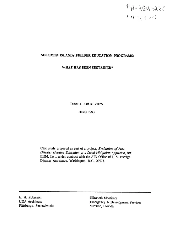 Kanuku Mountains protected area process : community resource evaluation -- Quarrie Village report, October 23-November 2, 2002