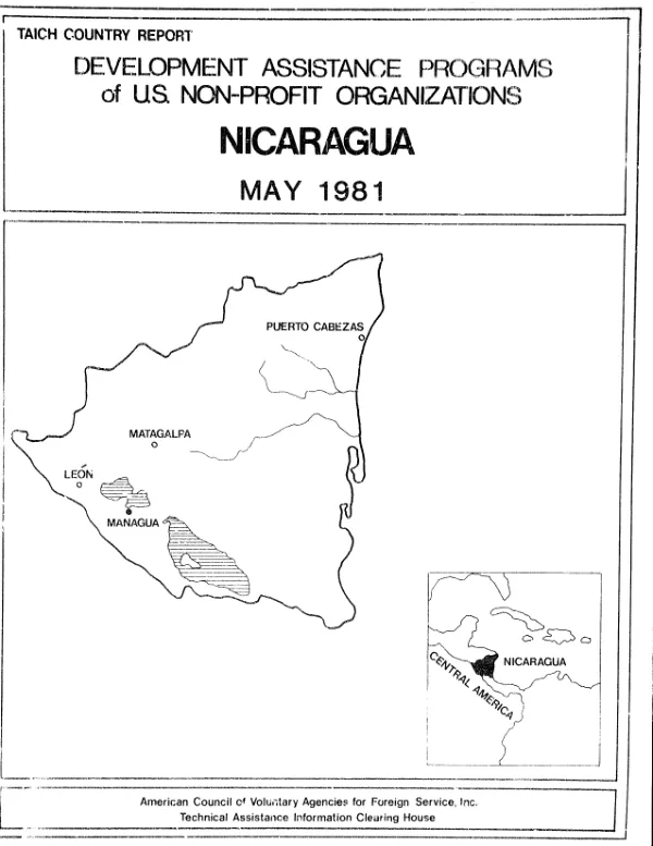 Development assistance programs of US non-profit organizations : Nicaragua