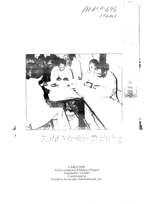 GABLE social mobilization campaign : field worker training