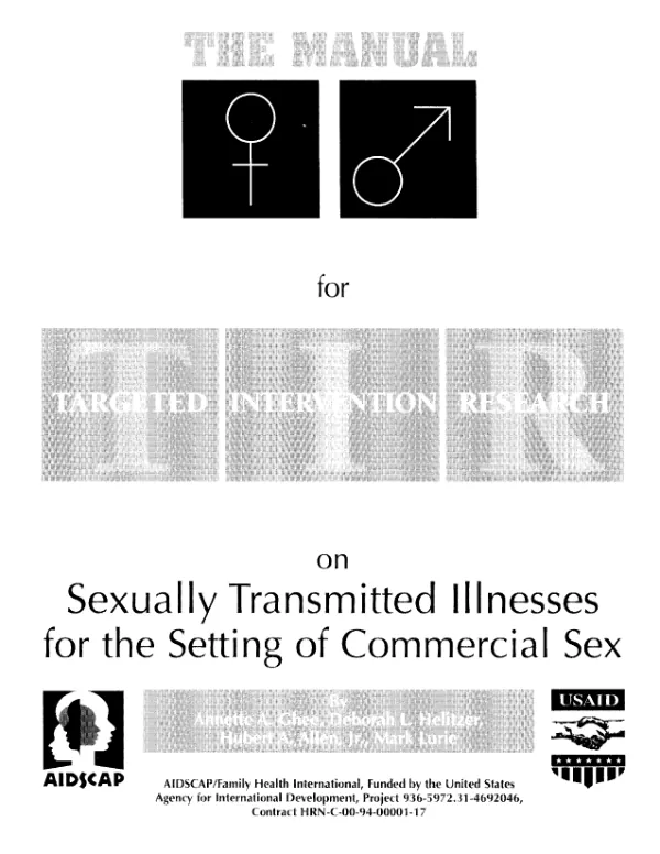 Manual for targeted intervention research on sexually transmitted illnesses for the setting of commercial sex