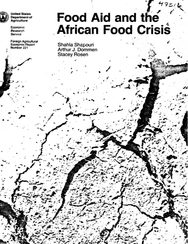 Food aid and the African food crisis