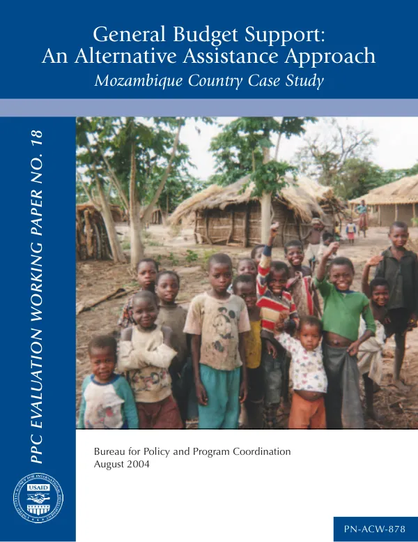 General budget support : an alternative assistance approach -- Mozambique country case study