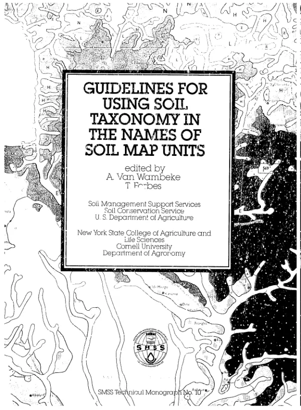 Guidelines for using soil taxonomy in the names of soil maps units