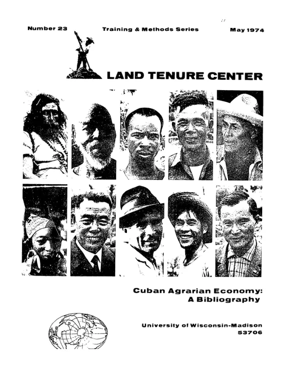 Cuban agrarian economy : a bibliography