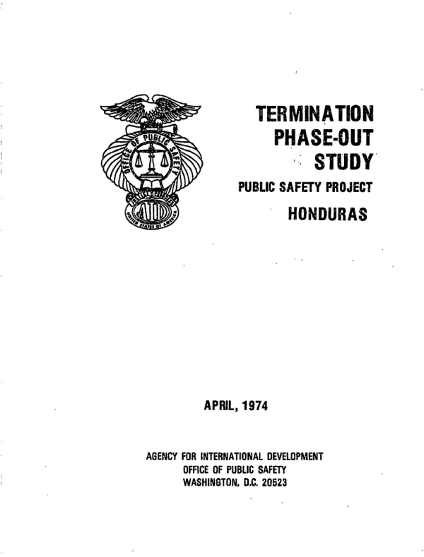 Termination phase-out study : public safety project, Honduras