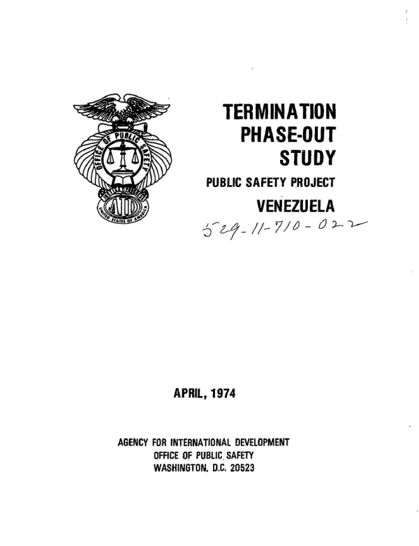 Termination phase-out study : public safety project, Venezuela