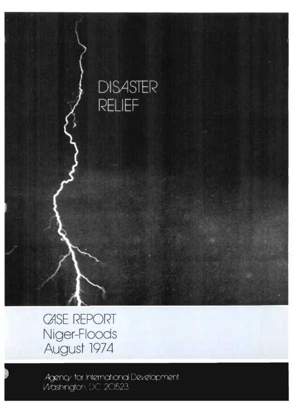 Disaster relief case report : Niger floods, August 1974