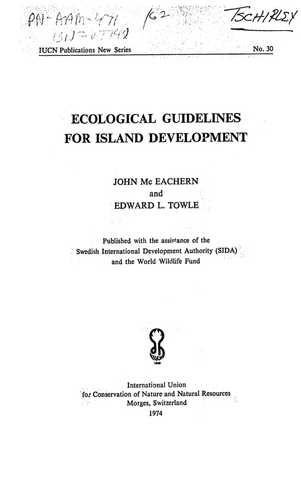 Ecological guidelines for island development