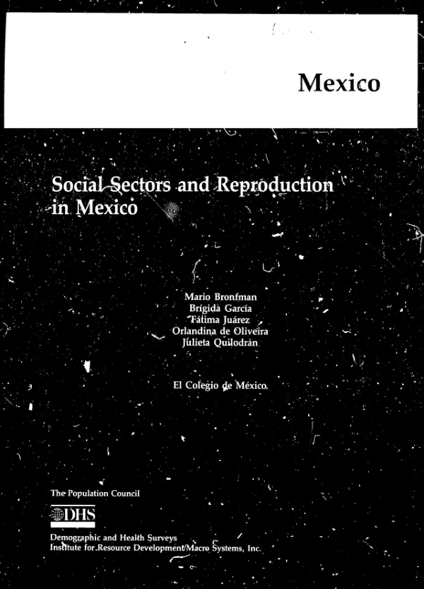 Social sectors and reproduction in Mexico
