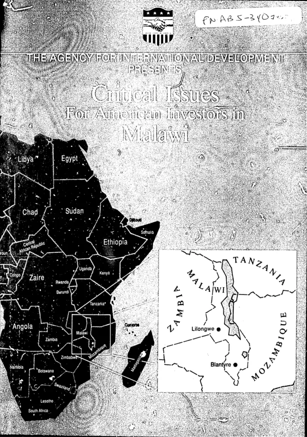 Critical issues for American investors in Malawi