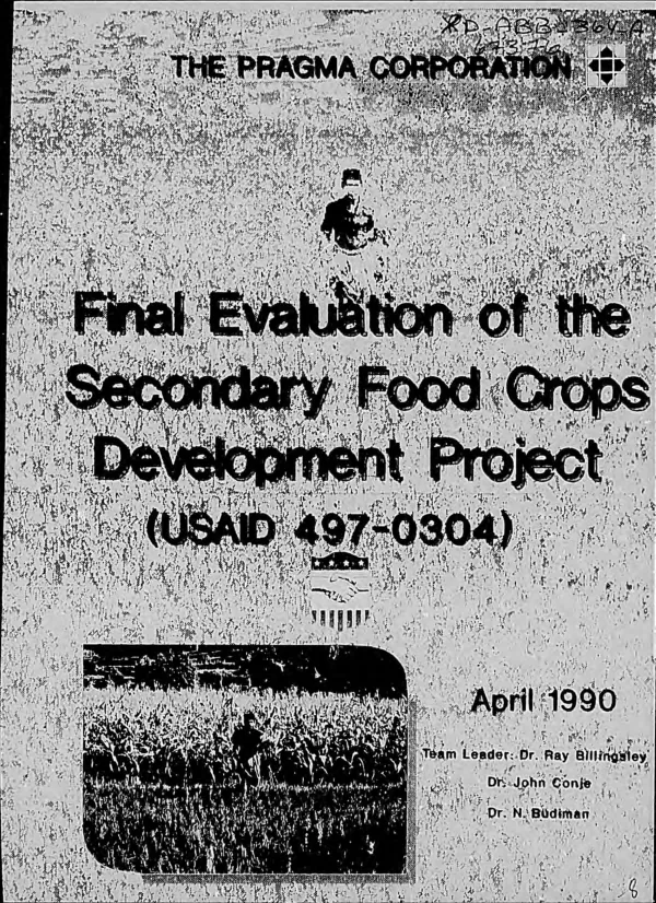 Final evaluation of the secondary food crops development project