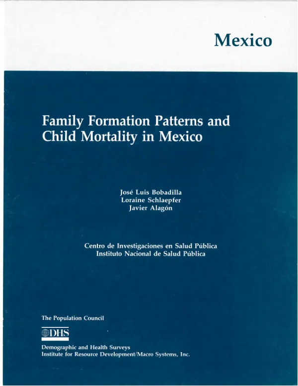 Family formation patterns and child mortality in Mexico