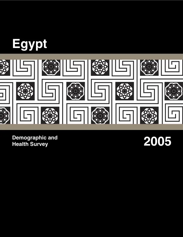 Egypt demographic and health survey 2005