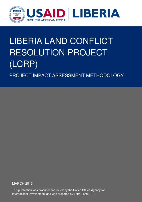 Evaluation de la gestion des ressources naturelles dans la Republique de Guinee