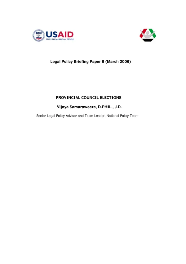 Provincial council elections