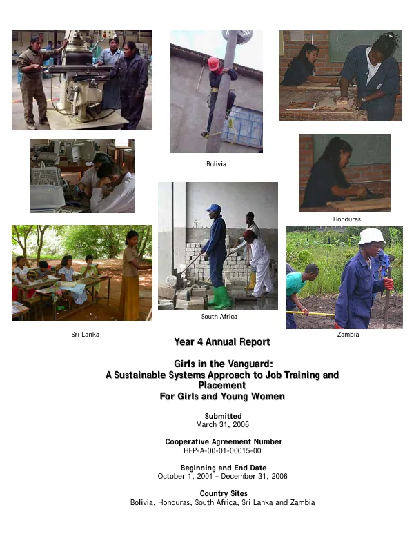 Year 4 annual report : girls in the vanguard -- a sustainable systems approach to job training and placement for girls and young women