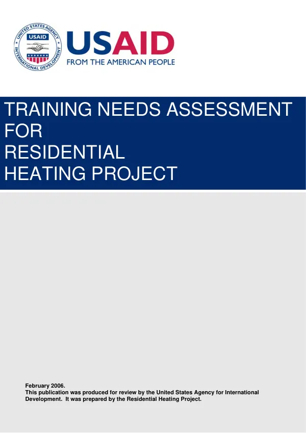 Training needs assessment for residential heating project