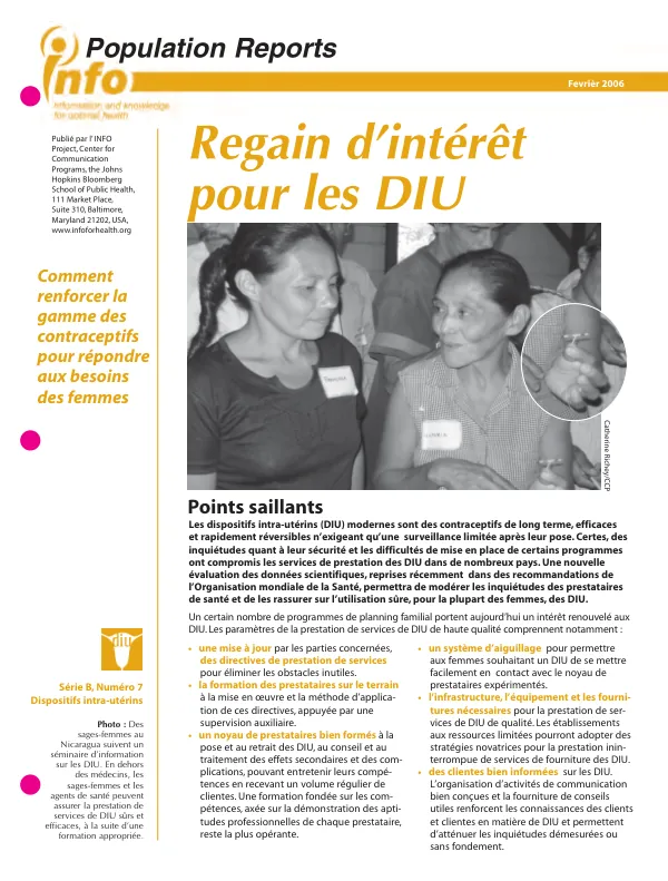 Regain d"interet pour les DIU