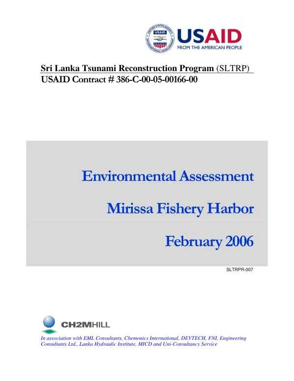 Environmental assessment : Mirissa fishery harbor