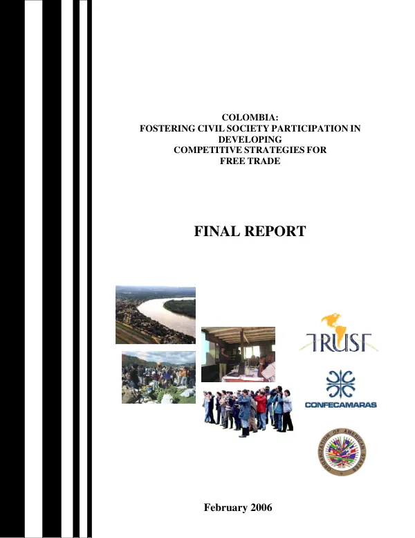 Colombia : fostering civil society participation in developing competitive strategies for free trade -- final report