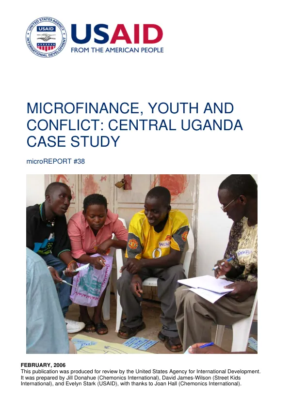 Microfinance, youth and conflict : Central Uganda case study
