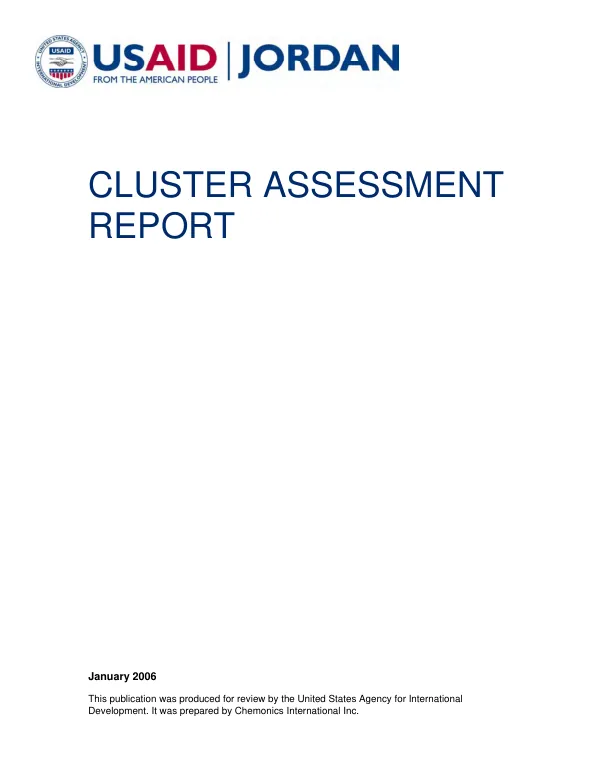 Cluster assessment report