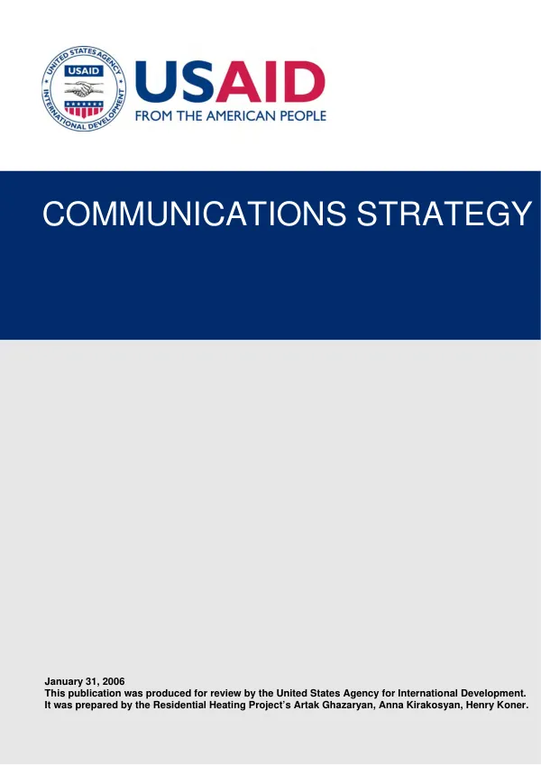 Communications strategy