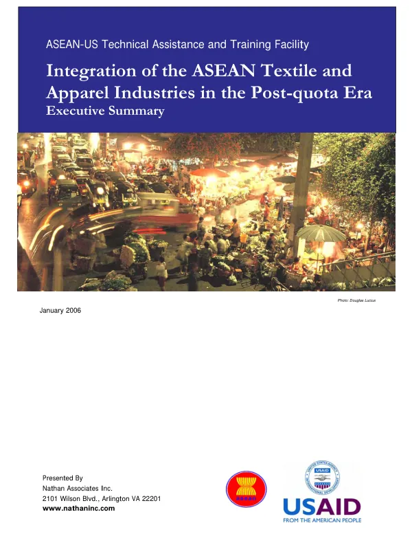 Executive summary : integration of the ASEAN textile and apparel industries in the post-quota era