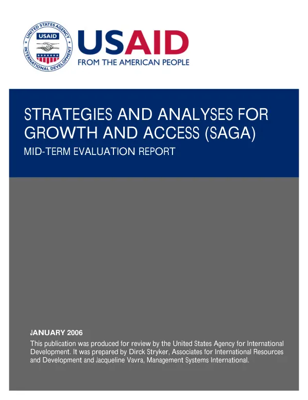 Strategies and analyses for growth and access (SAGA) : mid-term evaluation report