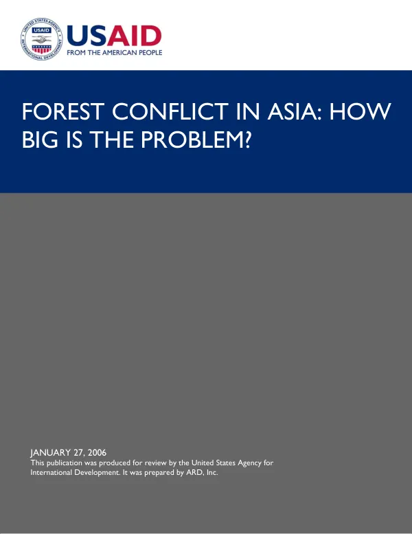 Forest conflict in Asia : how big is the problem?