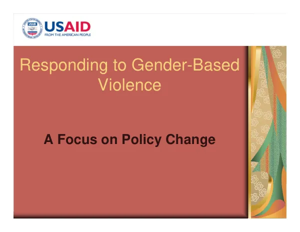 Responding to gender-based violence : a focus on policy change