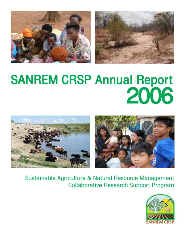 SANREM CRSP FY 2006 annual report, October 1, 2005-September 30, 2006