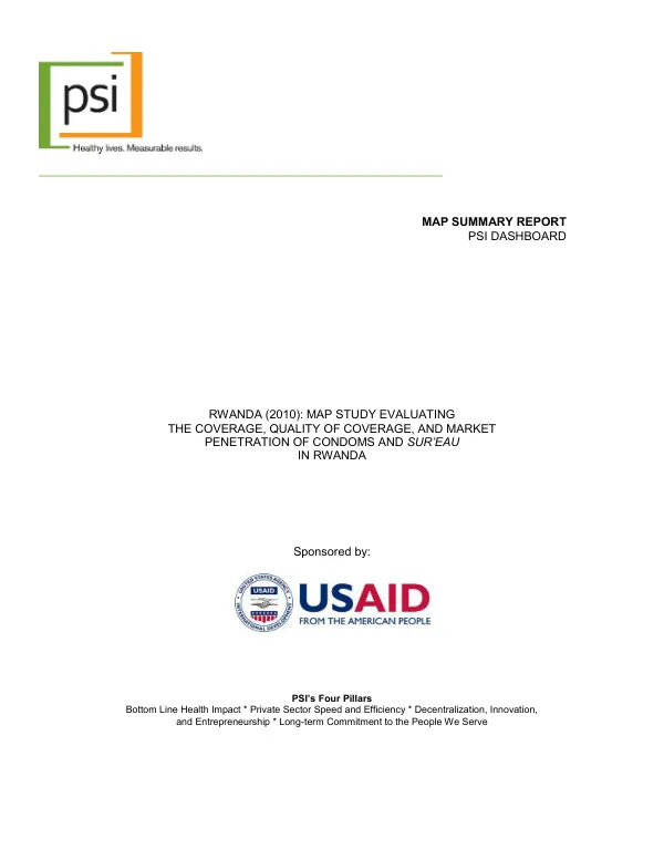 PSI Rwanda 2010 MAP FMCG Summary Report_Final version