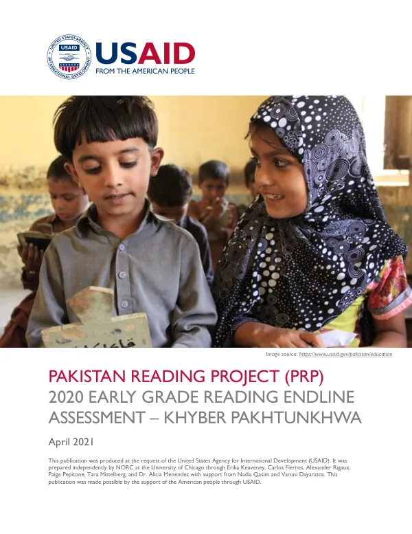 USAID Reading and Access: Pakistan Reading Project (PRP) Endline Report - Khyber Pakhtunkhwa