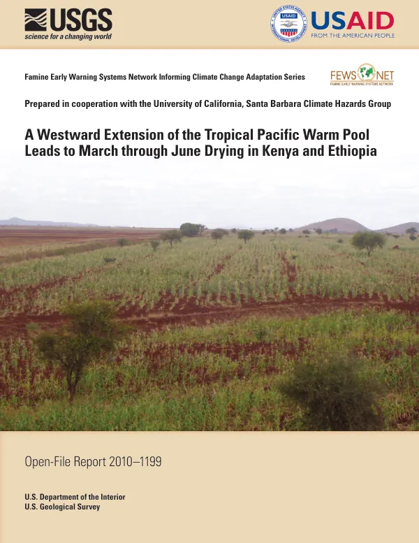 A westward extension of the tropical Pacific warm pool leads to March through June drying in Kenya and Ethiopia