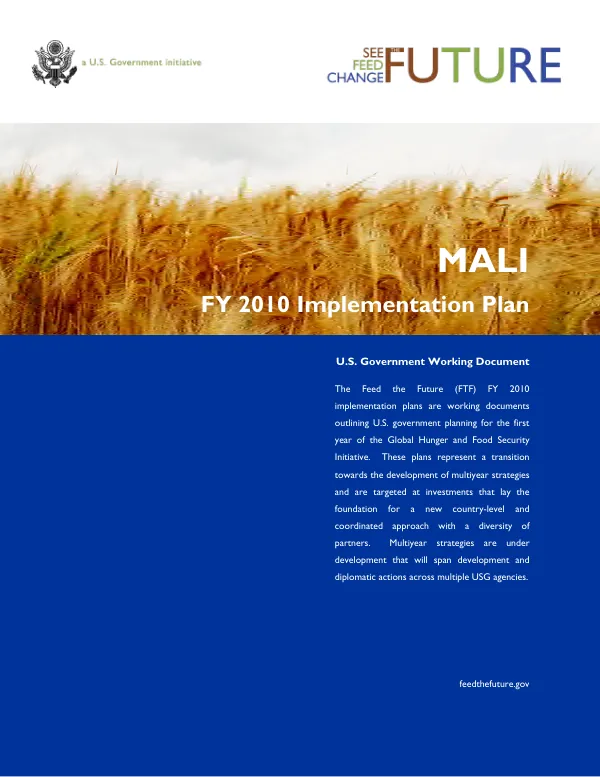 Feed the future : Mali FY 2010 implementation plan