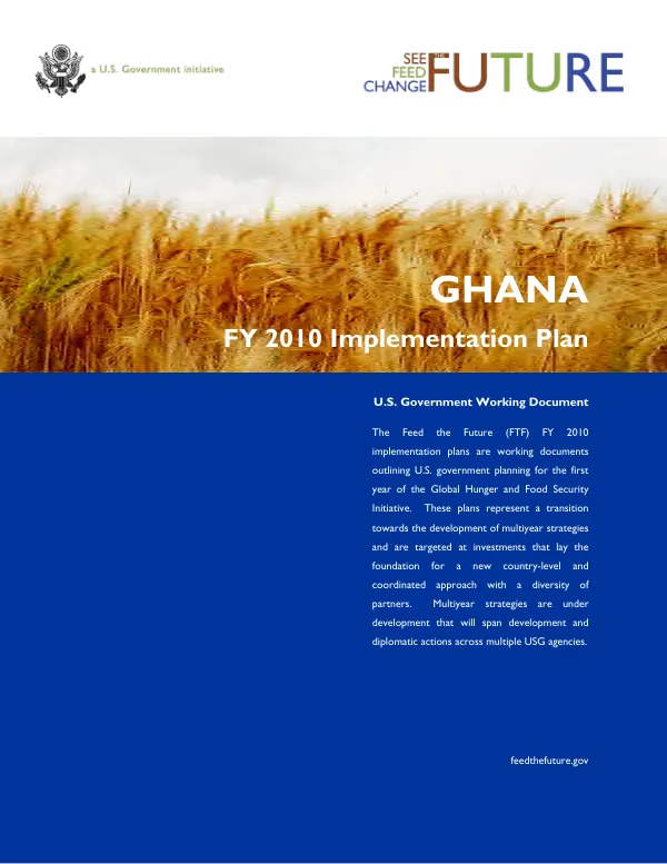 Feed the future : Ghana FY 2010 implementation plan