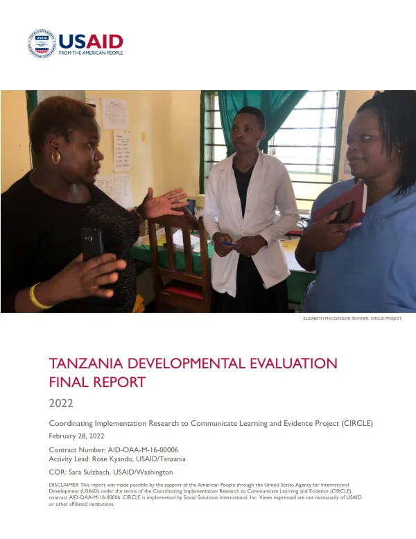 Tanzania developmental evaluation : final report