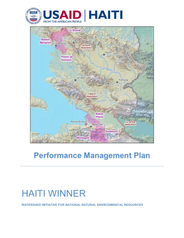 Haiti WINNER : performance management plan