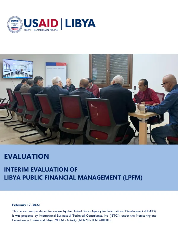 Libya public financial management (LPFM) : interim evaluation