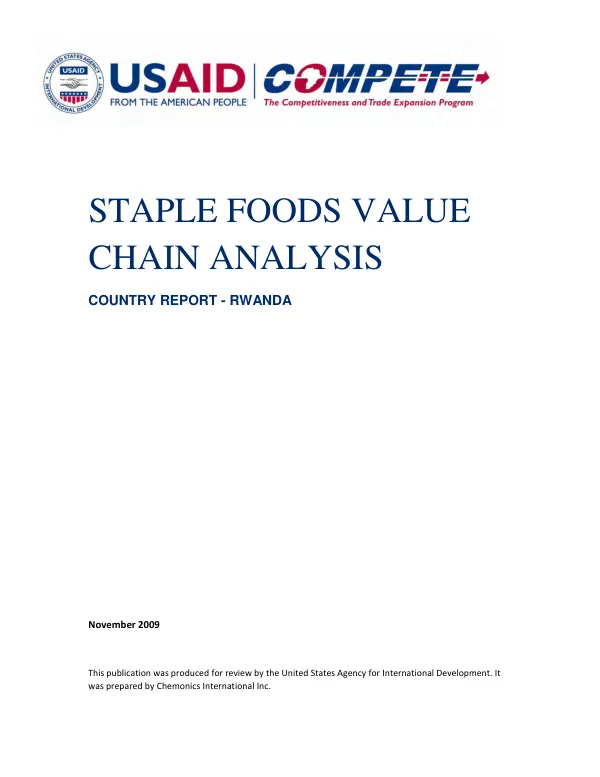 Staple foods value chain analysis : country report - Rwanda