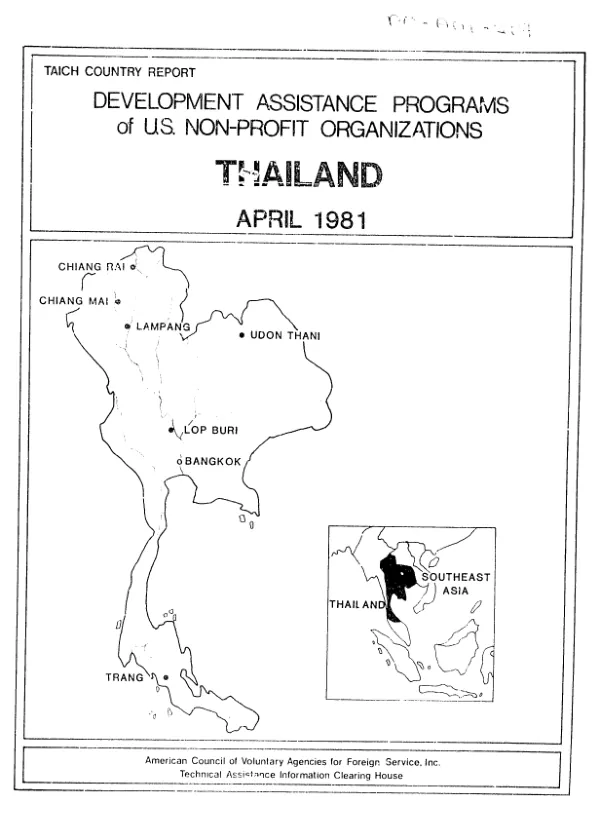 Development assistance programs of US non-profit organizations : Thailand
