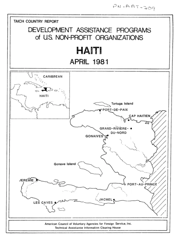 Development assistance programs of US non-profit organizations : Haiti