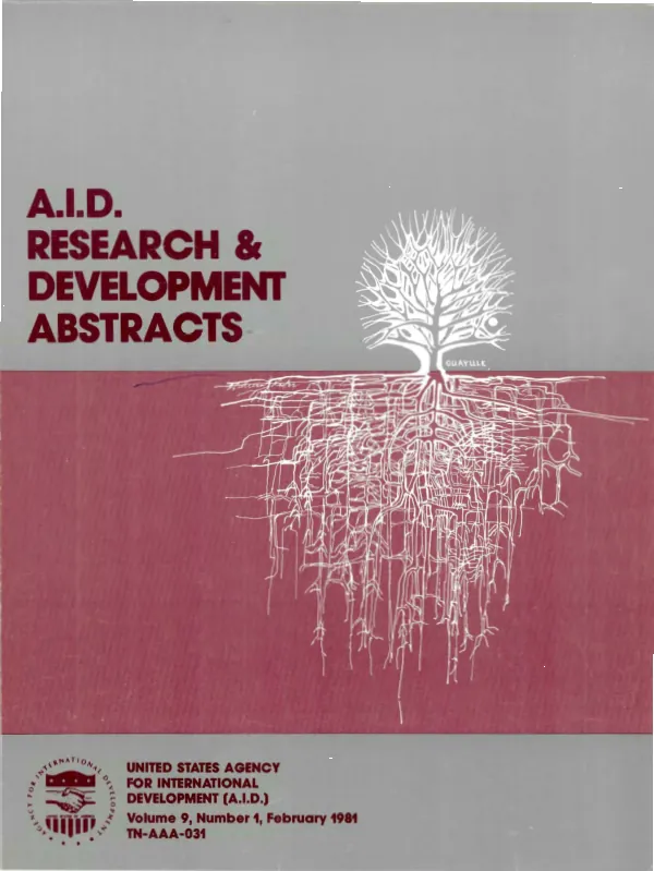 A.I.D. research and development abstracts [ARDA], v. 9, no. 1